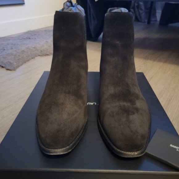 Black Saint Laurent Wyatt 30 Chelsea Boots - Picture 1 of 6